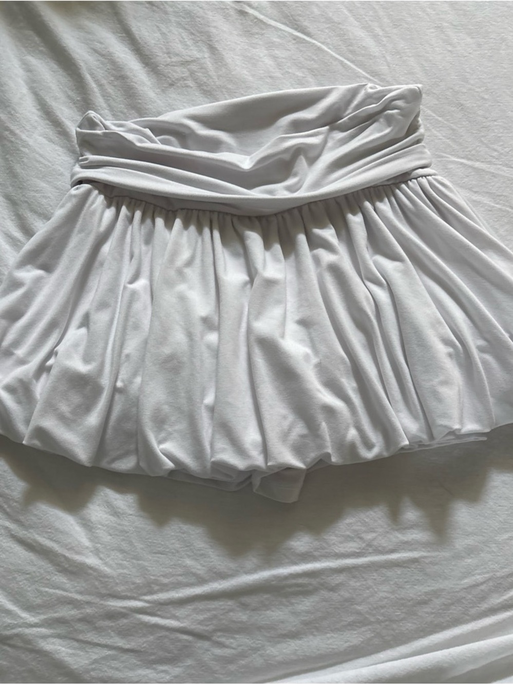 Vanilla Star White Fold-Over Waist Bubble Skirt